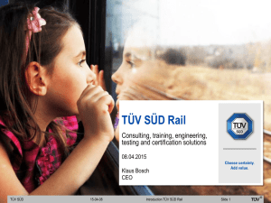 TÜV SÜD Rail - TÜV SÜD Türkiye