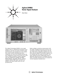 Agilent E4406A Vector Signal Analyzer