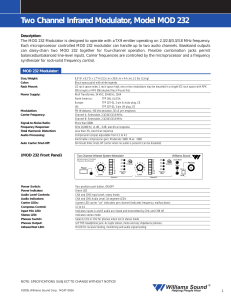 MOD 232 Spec Sheet