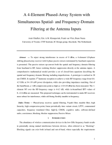 and Frequency-Domain Filtering at the Antenna Inputs