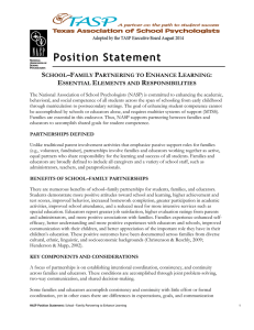 Position Statement - National Association of School Psychologists