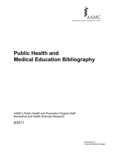 Public Health and Medical Education Bibliography