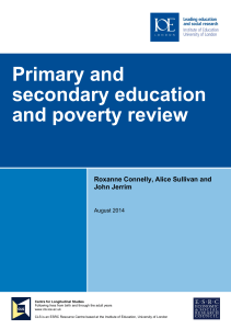 Primary and secondary education and poverty review
