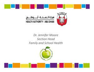 Dr. Jennifer Moore Section Head Family and School Health