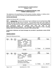 Addendum No. 5 - Eastern Municipal Water District