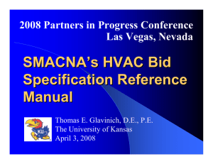 SMACNA`s HVAC Bid Specification Reference Manual