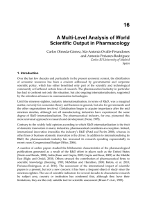 A Multi-Level Analysis of World Scientific Output in Pharmacology