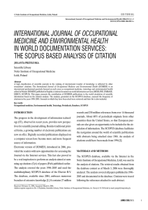 international journal of occupational medicine and environmental