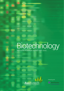2015 Biotechnology Industry Position Survey