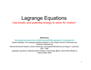 Lagrange Equations