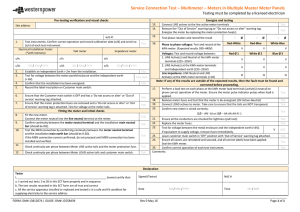 Service Connection Test form - Meters in Multiple