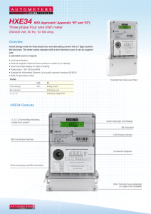 Three phase Four wire kWh meter