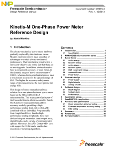 Kinetis M One-phase power meter Design Reference Manual