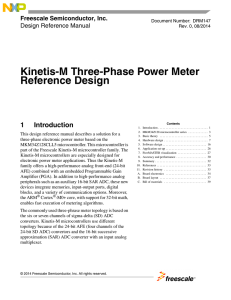 Kinetis-M Three-Phase Power Meter Reference Design