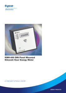 KWH-400 DIN Panel Mounted Kilowatt Hour Energy Meter