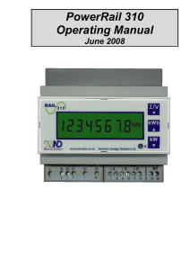 PowerRail 310 Operating Manual