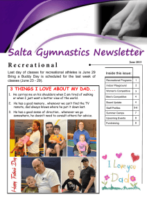Salta Gymnastics Newsletter
