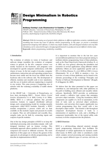 Design Minimalism in Robotics Programming