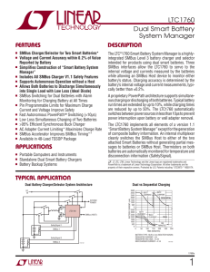 LTC1760 - Dual Smart Battery System Manager