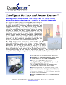 Intelligent Battery and Power System