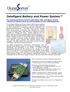 Intelligent Battery and Power System