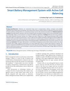 Smart Battery Management System with Active Cell Balancing