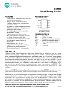 DS2438 Smart Battery Monitor - Part Number Search