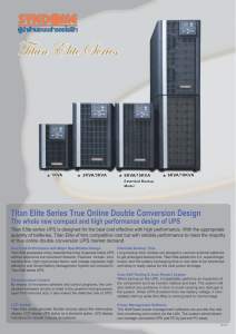 Titan Elite Series True Online Double Conversion Design
