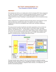 BATTERY MANAGEMENT ICs