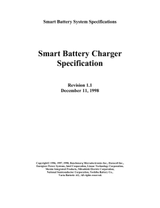 Smart Battery Charger Specification