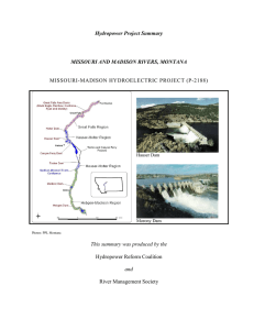 Missouri-Madison Project - River Management Society