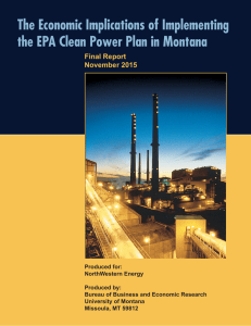 The Economic Implications of Implementing the EPA Clean Power