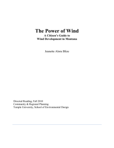 Wind Development in MT - American Planning Association Western