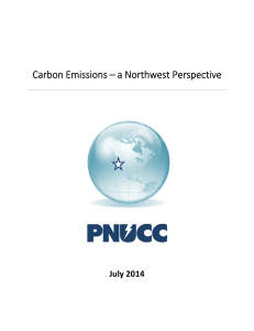 Carbon Emissions – a Northwest Perspective