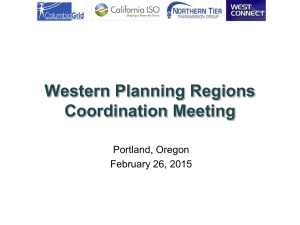 Western Planning Regional Stakeholder Meeting