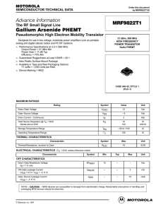 Gallium Arsenide PHEMT MRF9822T1