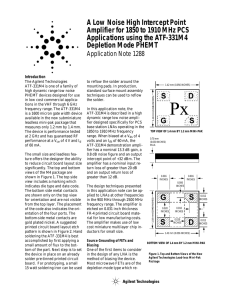 A Low Noise High Intercept Point Amplifier for 1850 to 1910 MHz