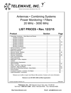 Telewave Price List 2015