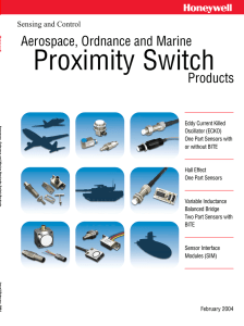 Proximity Switch - Sensors Tecnics, Honeywell