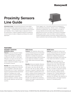 Proximity Sensors Line Guide