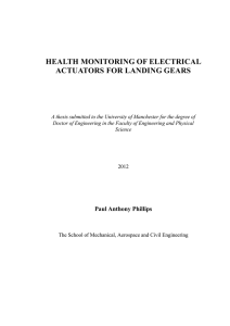 health monitoring of electrical actuators for landing gears