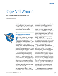 Bogus Stall Warning - Flight Safety Foundation