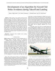 Development of an Algorithm for Aircraft Tail Strike Avoidance