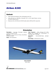 Airbus A340 - Forecast International