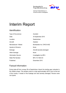 Interim Report - Bundesstelle für Flugunfalluntersuchung BFU