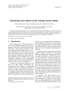 Electrically active defects in SiC Schottky barrier diodes