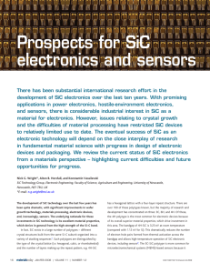 Prospects for SiC electronics and sensors