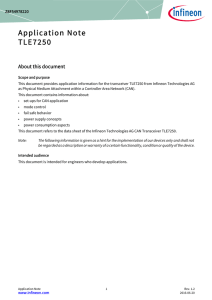 Application Note TLE7250