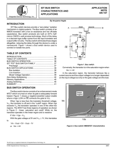 APPLICATION NOTE AN-157 IDT BUS SWITCH