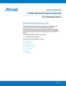 AT07890: SAM4 Serial Peripheral Interface